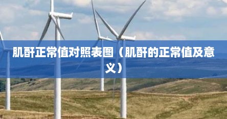 肌酐正常值对照表图（肌酐的正常值及意义）
