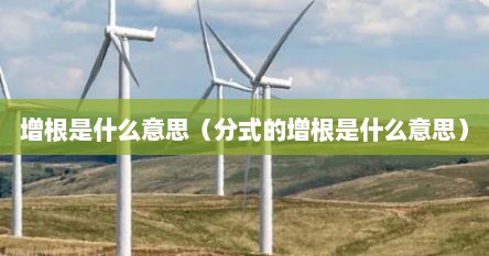 增根是什么意思（分式的增根是什么意思）