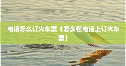 电话怎么订火车票（怎么在电话上订火车票）