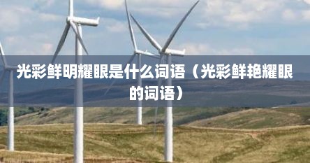 光彩鲜明耀眼是什么词语（光彩鲜艳耀眼的词语）
