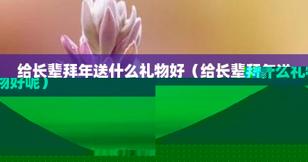 给长辈拜年送什么礼物好（给长辈拜年送什么礼物好呢）