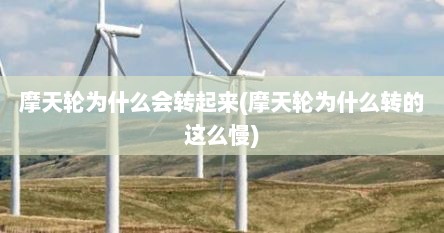 摩天轮为什么会转起来(摩天轮为什么转的这么慢)