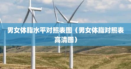 男女体脂对照图（男女体脂率标准对照表）