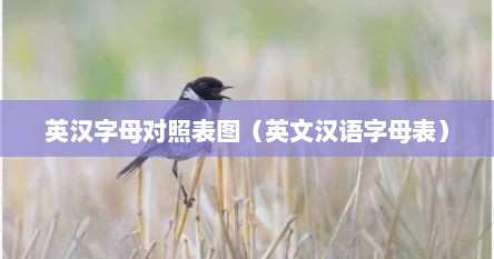 英汉字母对照表图（英文汉语字母表）