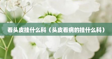 看头皮挂什么科（头皮看病的挂什么科）