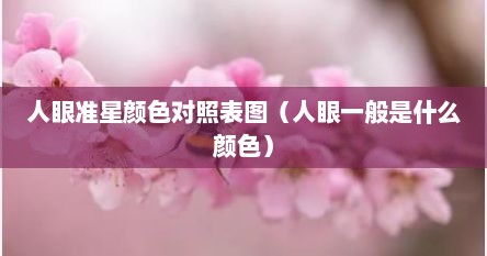 人眼准星颜色对照表图（人眼一般是什么颜色）