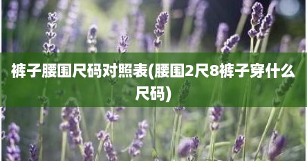 裤子腰围尺码对照表(腰围2尺8裤子穿什么尺码)