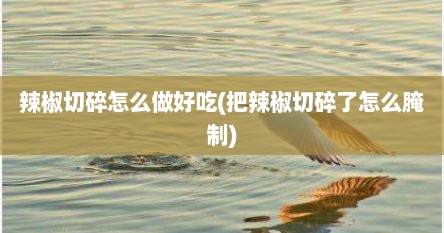 辣椒切碎怎么做好吃(把辣椒切碎了怎么腌制)