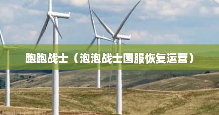 跑跑战士（泡泡战士国服恢复运营）