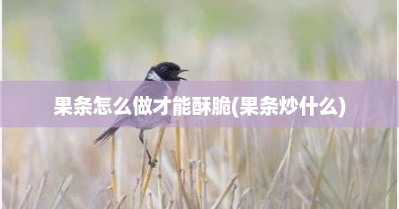 果条怎么做才能酥脆(果条炒什么)