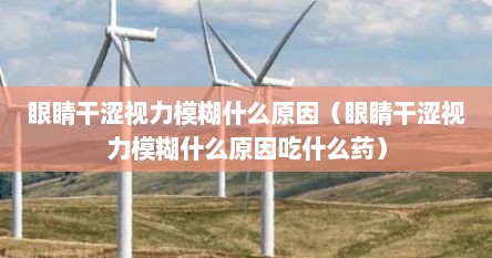 眼睛干涩视力模糊什么原因（眼睛干涩视力模糊什么原因吃什么药）