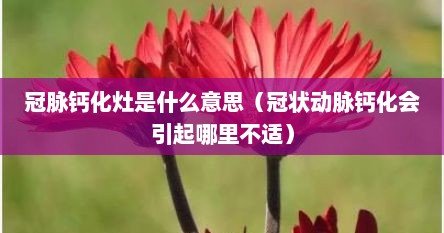 冠脉钙化灶是什么意思（冠状动脉钙化会引起哪里不适）