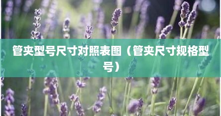 管夹型号尺寸对照表图（管夹尺寸规格型号）