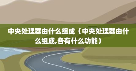 中央处理器由什么组成（中央处理器由什么组成,各有什么功能）