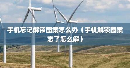 手机忘记解锁图案怎么办（手机解锁图案忘了怎么解）