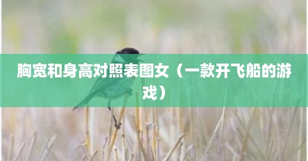 胸宽和身高对照表图女（一款开飞船的游戏）