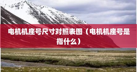 电机的机座号和机座长（电机机座号图片）