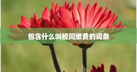 包含什么叫视同缴费的词条