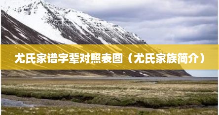 尤氏家谱字辈对照表图（尤氏家族简介）