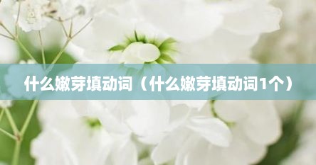 什么嫩芽填动词（什么嫩芽填动词1个）