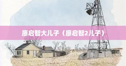 廖启智大儿子(廖启智2儿子)