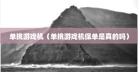 单挑游戏机（单挑游戏机保单是真的吗）