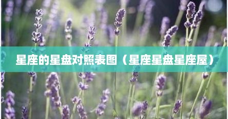 星座的星盘对照表图（星座星盘星座屋）
