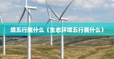 境五行属什么（生态环境五行属什么）