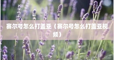 赛尔号怎么打盖亚（赛尔号怎么打盖亚视频）