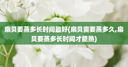 扇贝要蒸多长时间最好(扇贝需要蒸多久,扇贝要蒸多长时间才能熟)