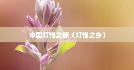 中国灯饰之都（灯饰之乡）