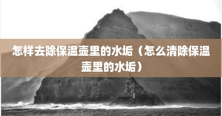 怎样去除保温壶里的水垢（怎么清除保温壶里的水垢）