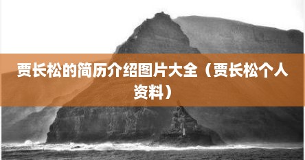 贾长松的简历介绍图片大全（贾长松个人资料）