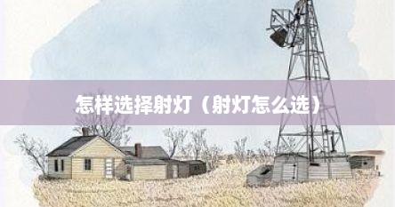 怎样选择射灯（射灯怎么选）