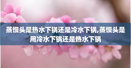 蒸馒头是热水下锅还是冷水下锅,蒸馒头是用冷水下锅还是热水下锅