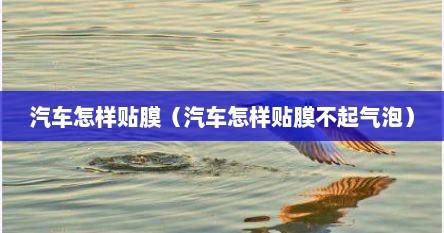 汽车怎样贴膜（汽车怎样贴膜不起气泡）