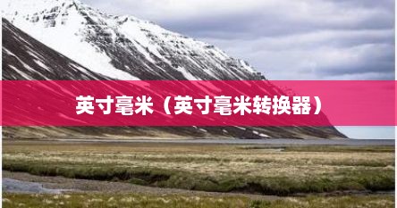 英寸毫米（英寸毫米转换器）