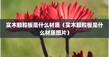 实木颗粒板是什么材质（实木颗粒板是什么材质图片）