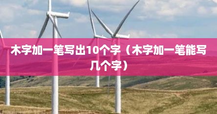 木字加一笔写出10个字（木字加一笔能写几个字）
