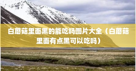 白蘑菇里面黑的能吃吗图片大全（白蘑菇里面有点黑可以吃吗）