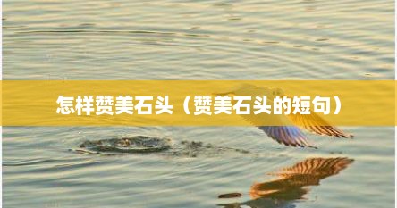 怎样赞美石头（赞美石头的短句）
