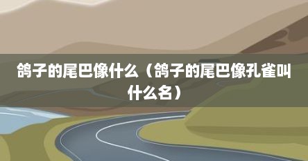 鸽子的尾巴像什么（鸽子的尾巴像孔雀叫什么名）