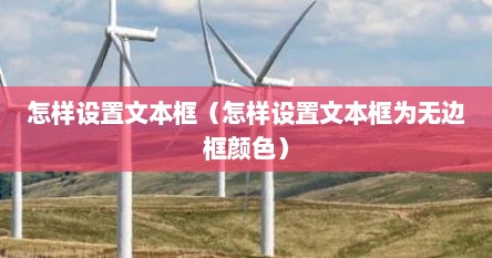 word怎么将文本框设置为无边框（文本框无框线怎么设置）