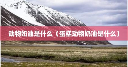 动物奶油是什么（蛋糕动物奶油是什么）
