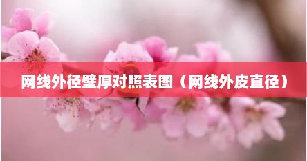 网线外径壁厚对照表图（网线外皮直径）