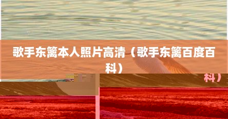 歌手东篱本人照片高清（歌手东篱百度百科）