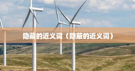 隐藏的近义词（隐蔽的近义词）