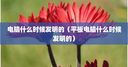 电脑什么时候发明的（平板电脑什么时候发明的）