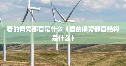 着的偏旁部首是什么（着的偏旁部首结构是什么）