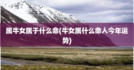 属牛女属于什么命(牛女属什么命人今年运势)